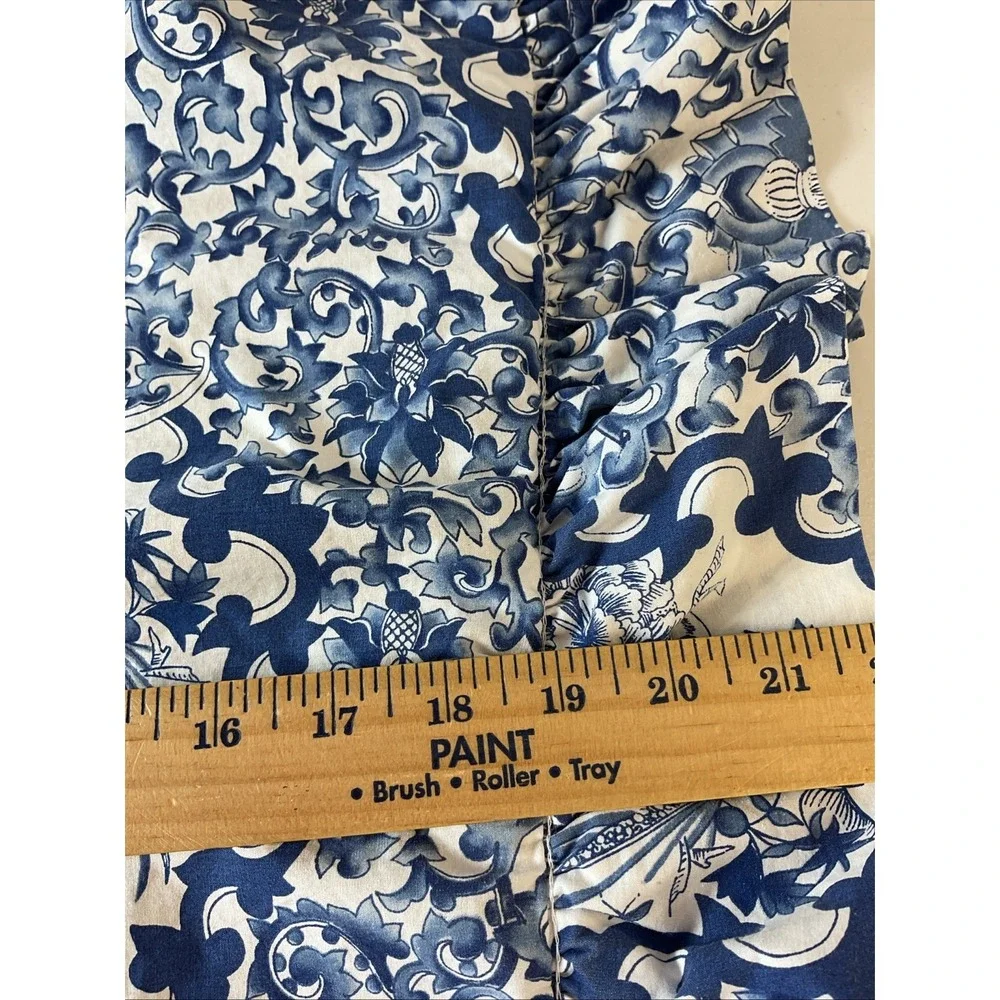 Set of 2 Ralph Lauren King Pillow Sham Tamarind Porcelain Blue Custom Ruffle